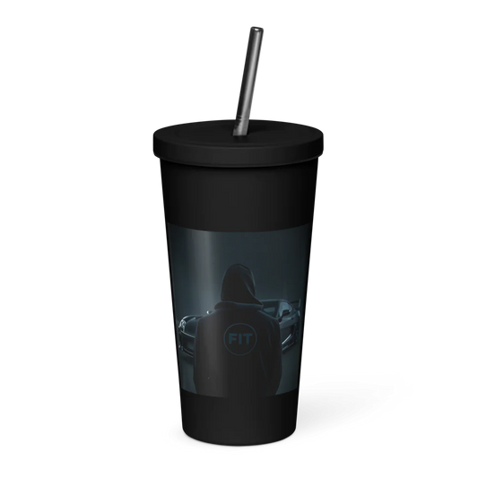 Stylish Insulated Sipper with Straw