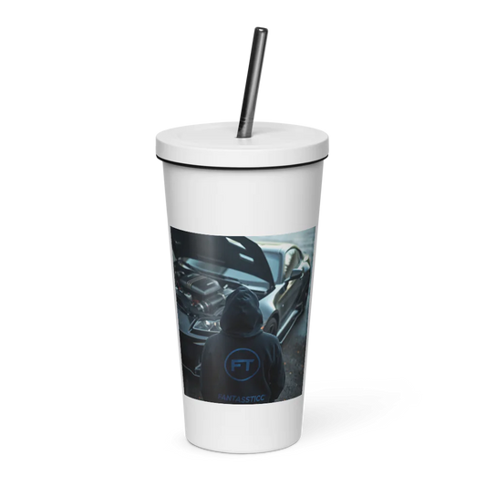Colorful Insulated Sipper with Straw